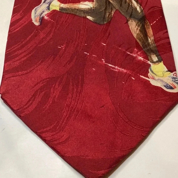 “The Joy Of Running” by Terry Rose 100% Silk Tie - Picture 2 of 8